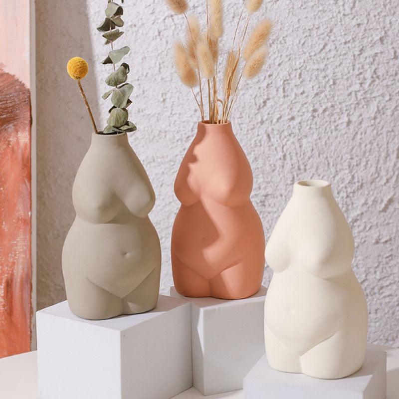 Ceramic Bust Body Vase