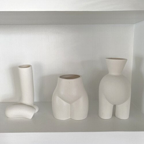 Ceramic Abstract Body Vase