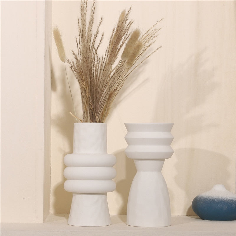 Ceramic Abstract Angular Vases