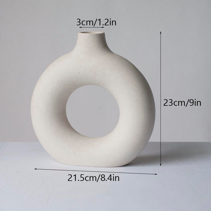 Nordic Ceramic Abstract Circular Vase