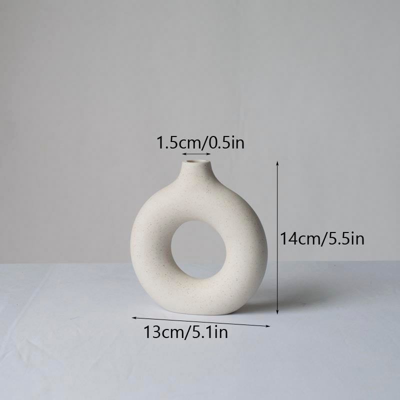 Nordic Ceramic Abstract Circular Vase