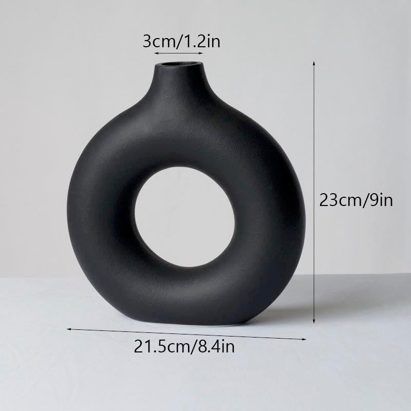 Nordic Ceramic Abstract Circular Vase