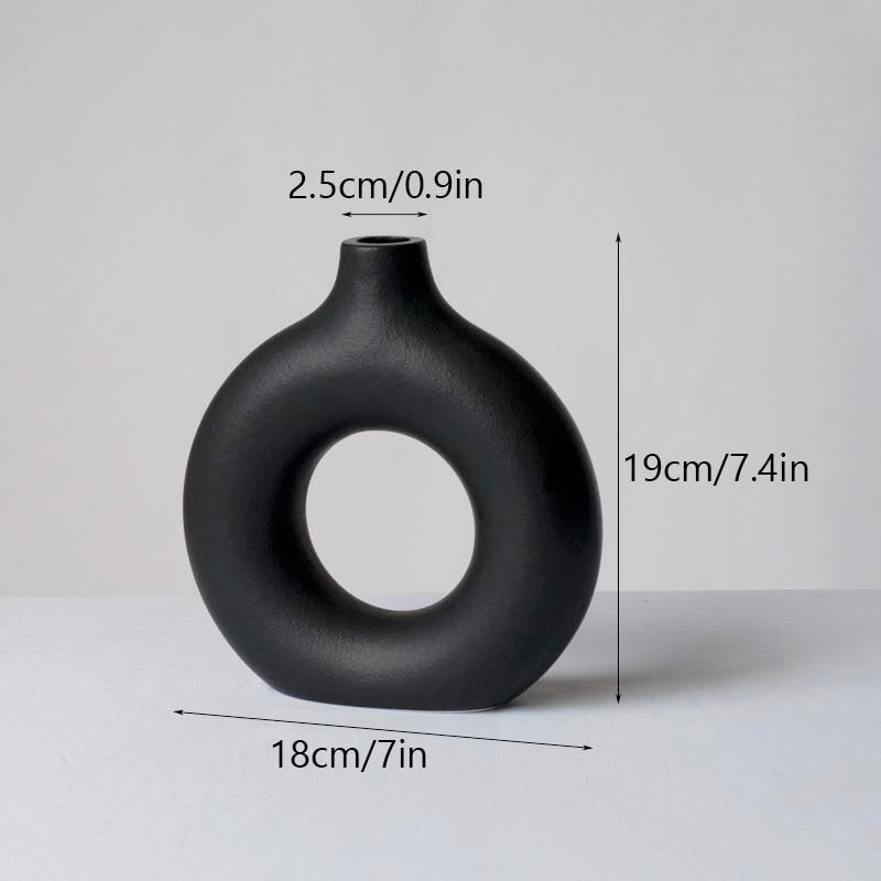 Nordic Ceramic Abstract Circular Vase